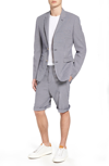 French Connection Slim Fit Stretch Seersucker Sport Coat In Marine Blue