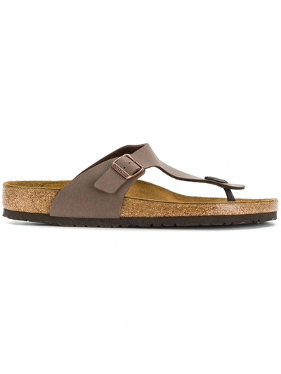 Birkenstock Buckle Detail Sandals In Brown