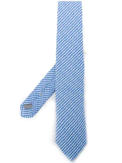 Canali Gingham Tie - Blue