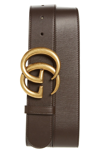 GUCCI GG LOGO LEATHER BELT,397660AP00T