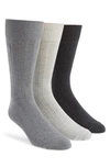 Polo Ralph Lauren 3-pack Crew Socks In Charcoal Heather/ Grey