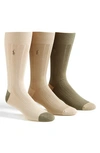 Polo Ralph Lauren 3-pack Ribbed Socks In Khaki Assorted