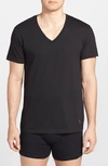 Polo Ralph Lauren Slim Fit Cotton V-neck T-shirt 3-pack In Black