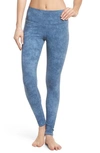 Alo Yoga Airbrush Printed High-waisted Sport Leggings In Denim Acid Wash