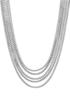 JOHN HARDY CLASSIC CHAIN FIVE ROW STERLING SILVER NECKLACE,NB93293X16-18