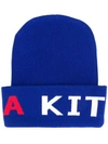 MAISON KITSUNÉ X Ader Error logo print beanie ,SPAEU90112899599