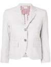 THOM BROWNE VERTICAL-STRIPE SINGLE-BREASTED BLAZER,FBC010H0057212514775