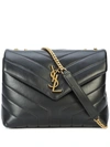 Saint Laurent Medium Loulou Quilted Shoulder Bag In Black