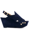 CHLOÉ 'MISCHA' WEDGE SANDALS,CH28180E0112079769