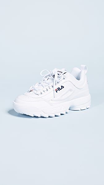 fila disruptor shiny white