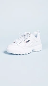 Fila White Polyester Sneaker In White