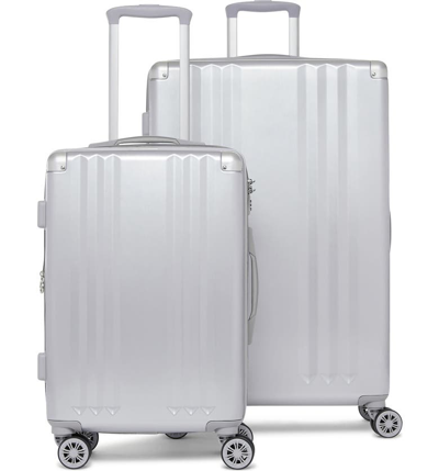 Calpak Ambeur 2-piece Spinner Luggage Set In Silver