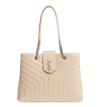 SAINT LAURENT LARGE LOULOU MATELASSE LEATHER SHOPPER - BEIGE,520531DV726