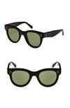 Celine Studded Acetate Sunglasses W/ Mineral Lenses, Black