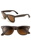 Ray Ban 'classic Wayfarer' 50mm Sunglasses - Matte Brown/ Brown In Matte Brown/ Brown