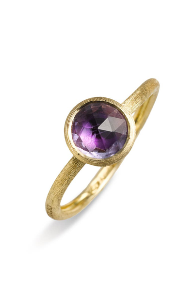 Marco Bicego 18k Gold Jaipur Stack Ring In Amethyst In Purple/gold