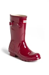 HUNTER 'ORIGINAL SHORT' GLOSS RAIN BOOT,GLOSSHTW