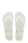 Havaianas Womens Cushioned Footbed Toe-post Flip-flops In White