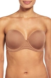 Wacoal Red Carpet Full Figure Underwire Strapless Bra 854119 In Pecan