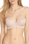On Gossamer Beautifully Basic Strapless Multi-way Bra In Champagne