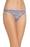 Cosabella Thong Pret-a-porter Thong In Navy Blue Canvas