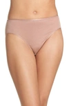 Hanro Midi Satin-trimmed Mercerized Cotton Briefs In Soft Almond