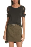Helmut Lang Black Bondage Sleeve T-shirt