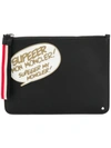 Moncler 'comic' Clutch In Black