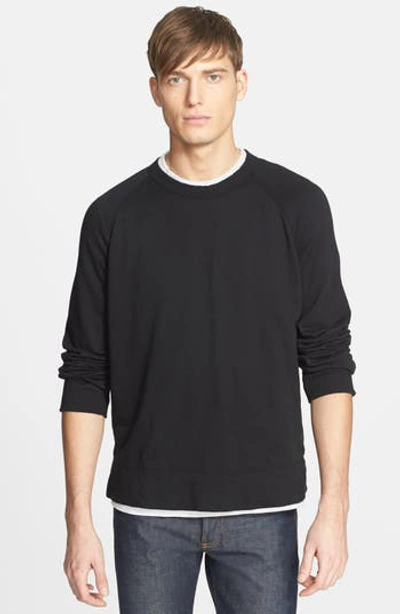 James Perse Loopback Supima Cotton-jersey Sweatshirt In Black