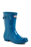 HUNTER 'ORIGINAL SHORT' GLOSS RAIN BOOT,WFS1000RGL