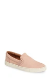 Frye Ivy Slip-on Sneaker In Blush Nubuck Leather