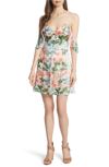 Alice And Olivia Alves Floral Cold Shoulder Dress In Floral Fields
