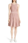 Sandro Salva Metallic-effect Mini Dress In Pink