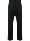 Gucci Straight Pants With Embroidered Logo On The Back In Black
