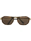 CAZAL CAZAL 6593 SQUARE FRAME SUNGLASSES - BROWN,659312901343