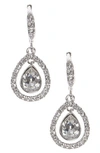 Givenchy Crystal Orbital Pave Drop Earrings In Silver