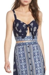 BAND OF GYPSIES BANDANA PRINT CROP TOP,W1824880E