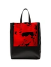 CALVIN KLEIN 205W39NYC X ANDY WARHOL FOUNDATION DENNIS HOPPER BLACK AND RED TOTE BAG,82WLBA58T02512567856