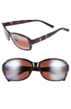 MAUI JIM KOKI BEACH 56MM POLARIZEDPLUS2 SUNGLASSES - PURPLE TORTOISE/ MAUI ROSE,R433-28T