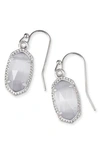 Kendra Scott Lee Small Drop Earrings In Slate Cats Eye/ Silver