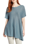 EILEEN FISHER ORGANIC LINEN KNIT TOP,S8OLG-W4651M
