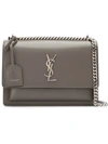 Saint Laurent Medium Sunset Bag In Grey