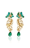 ANABELA CHAN M'O Exclusive Emerald Palm Earrings ,AC-18-PC-01-ES-YG-GE