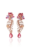 ANABELA CHAN M'O Exclusive Padparadscha Palm Earrings ,AC-18-PC-01-ES-RG-PP