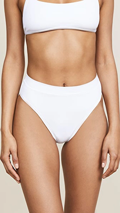 L*space L Space Desi Textured Bikini Bottoms In White