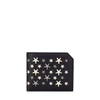 JIMMY CHOO ALBANY Black Leather Bi-Fold Wallet with Metallic Mix Stars,ALBANYLTR