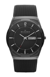 Skagen Men's Melbye Black Titanium Mesh Bracelet Watch 40mm Skw6006 In Black