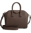 GIVENCHY 'MINI ANTIGONA' SUGAR LEATHER SATCHEL - GREY,BB05114012