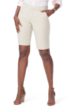 Nydj Stretch Linen Blend Bermuda Shorts In Feather