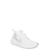 Nike Free Tr 8 Stretch-knit And Mesh Sneakers In White/ Metallic Silver/ White